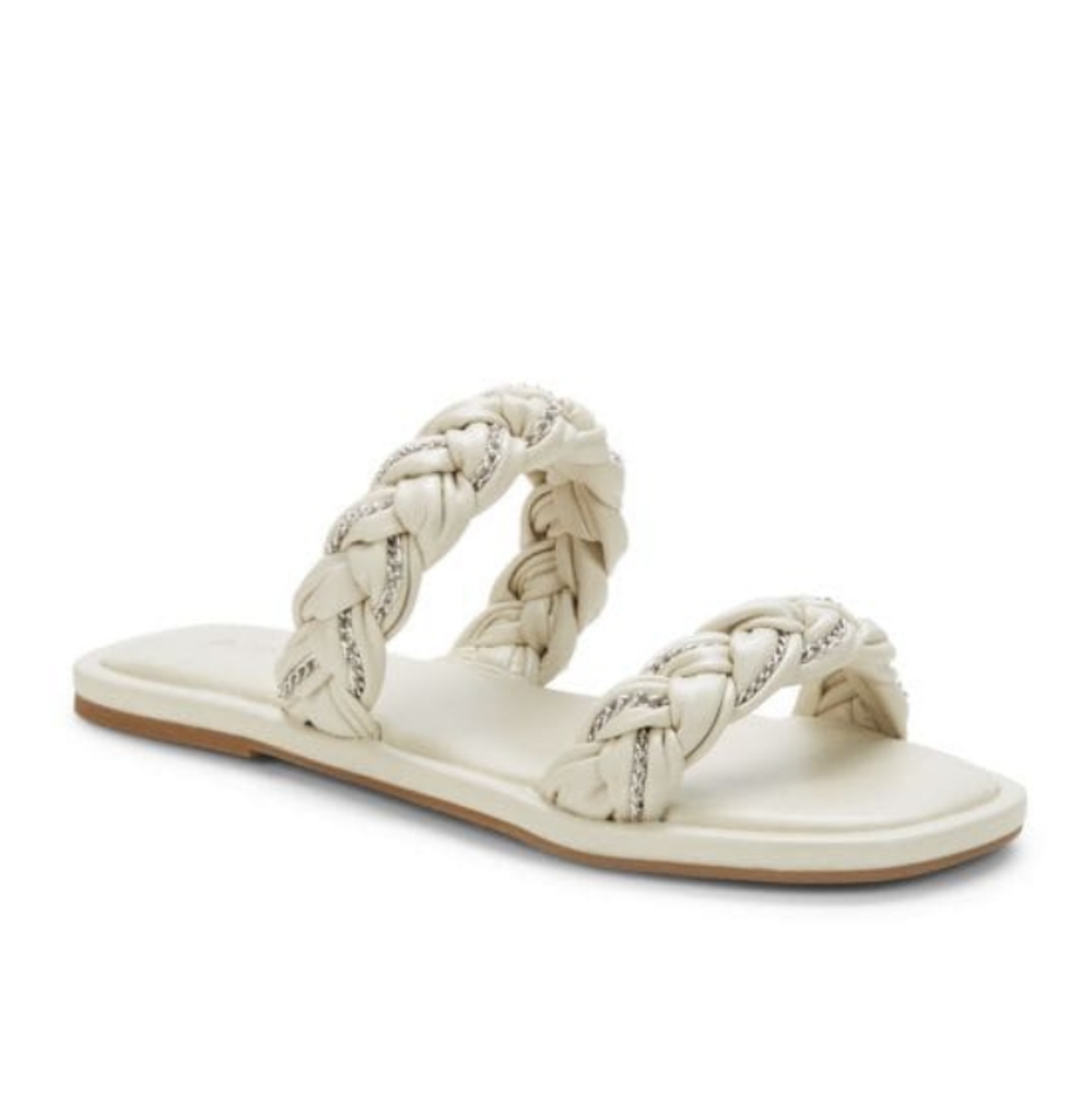 BCBGeneration Tanya Slip-On Braided Flats Sandals Size 8.5